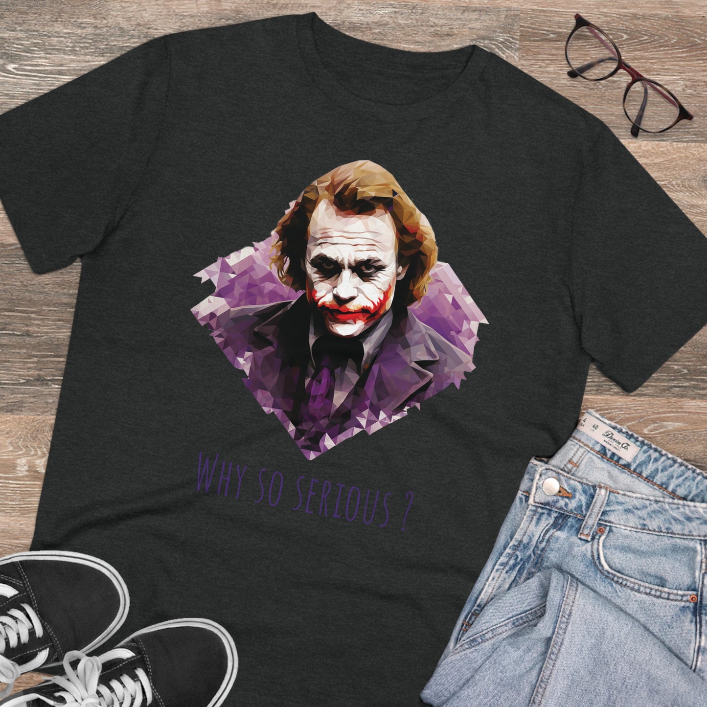 The Joker Heath Ledger T-Shirt - Sustainable Style with a Faceted Tribute