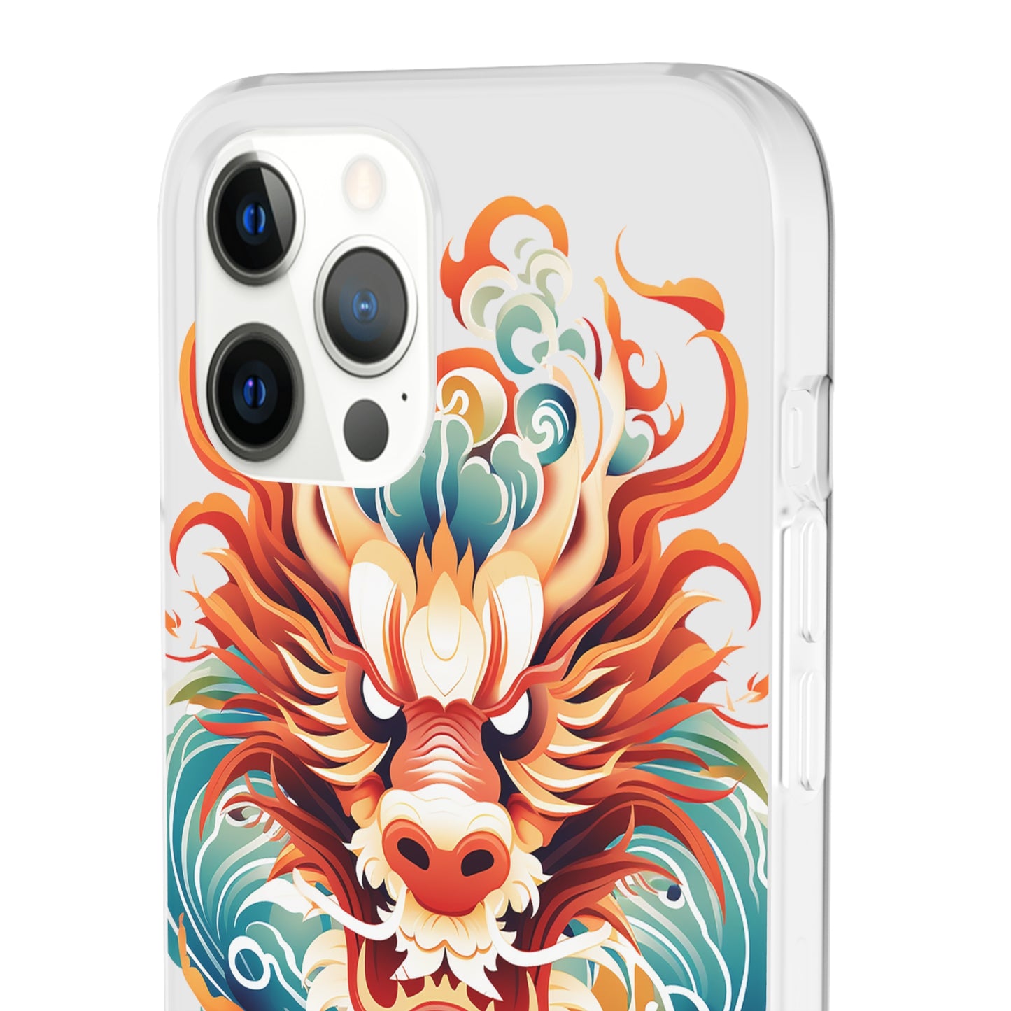 Chinese Ink Dragon Flexi Transparent Phone Case