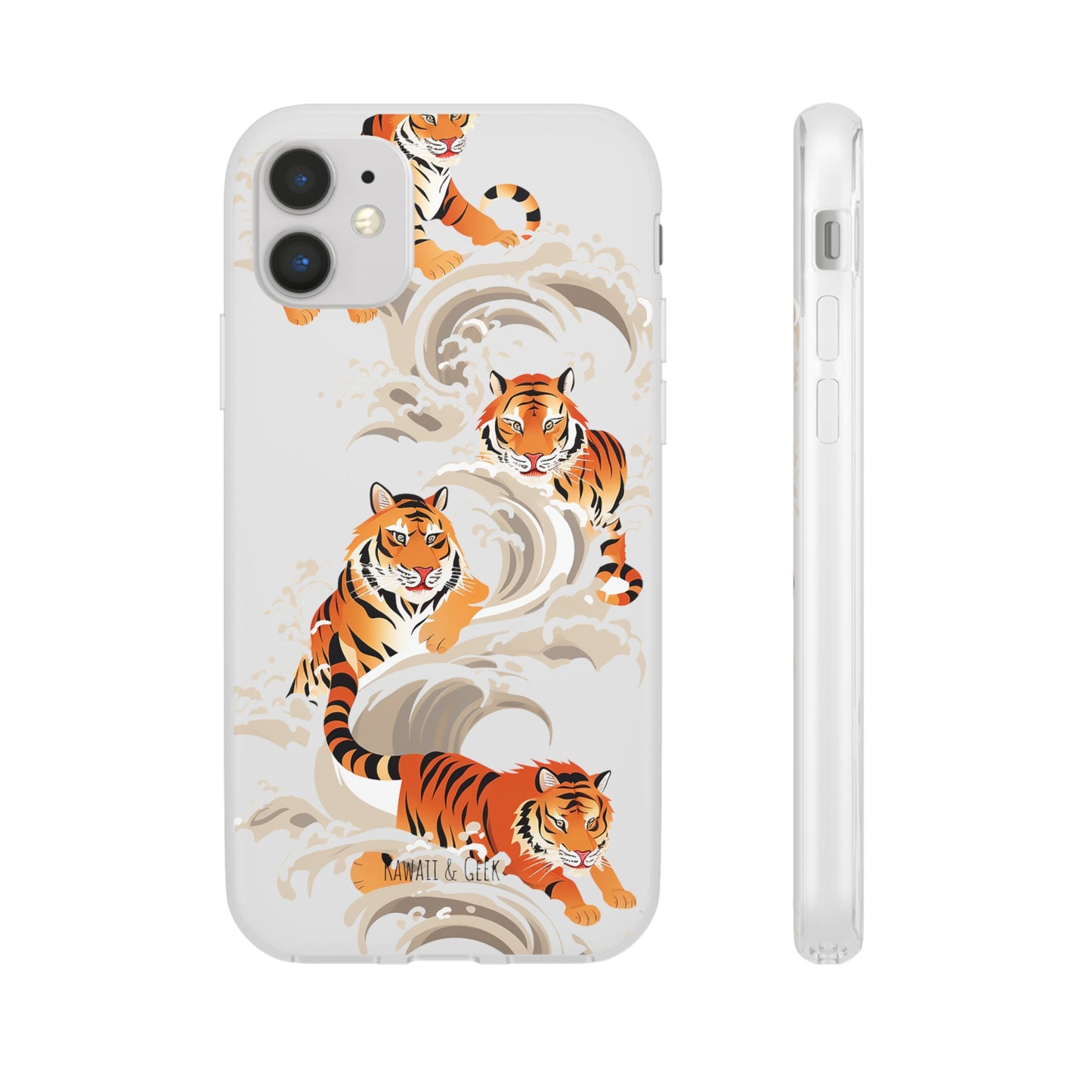 Elegant Chinese Ink Tiger Flexi Phone Case