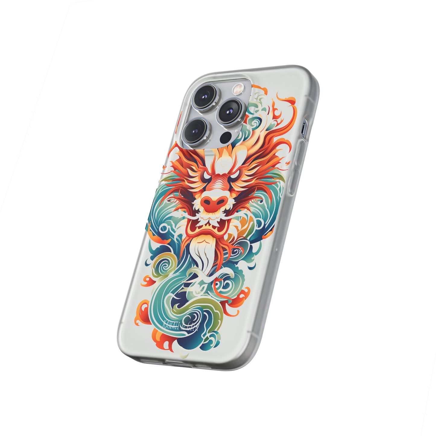 Chinese Ink Dragon Flexi Transparent Phone Case