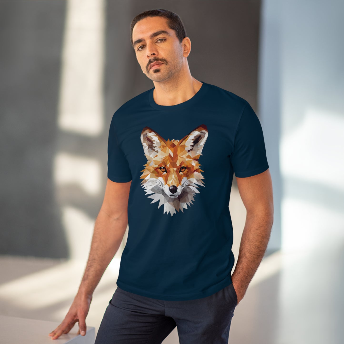 Fox Polygonal T-Shirt - Embrace Sly Charm