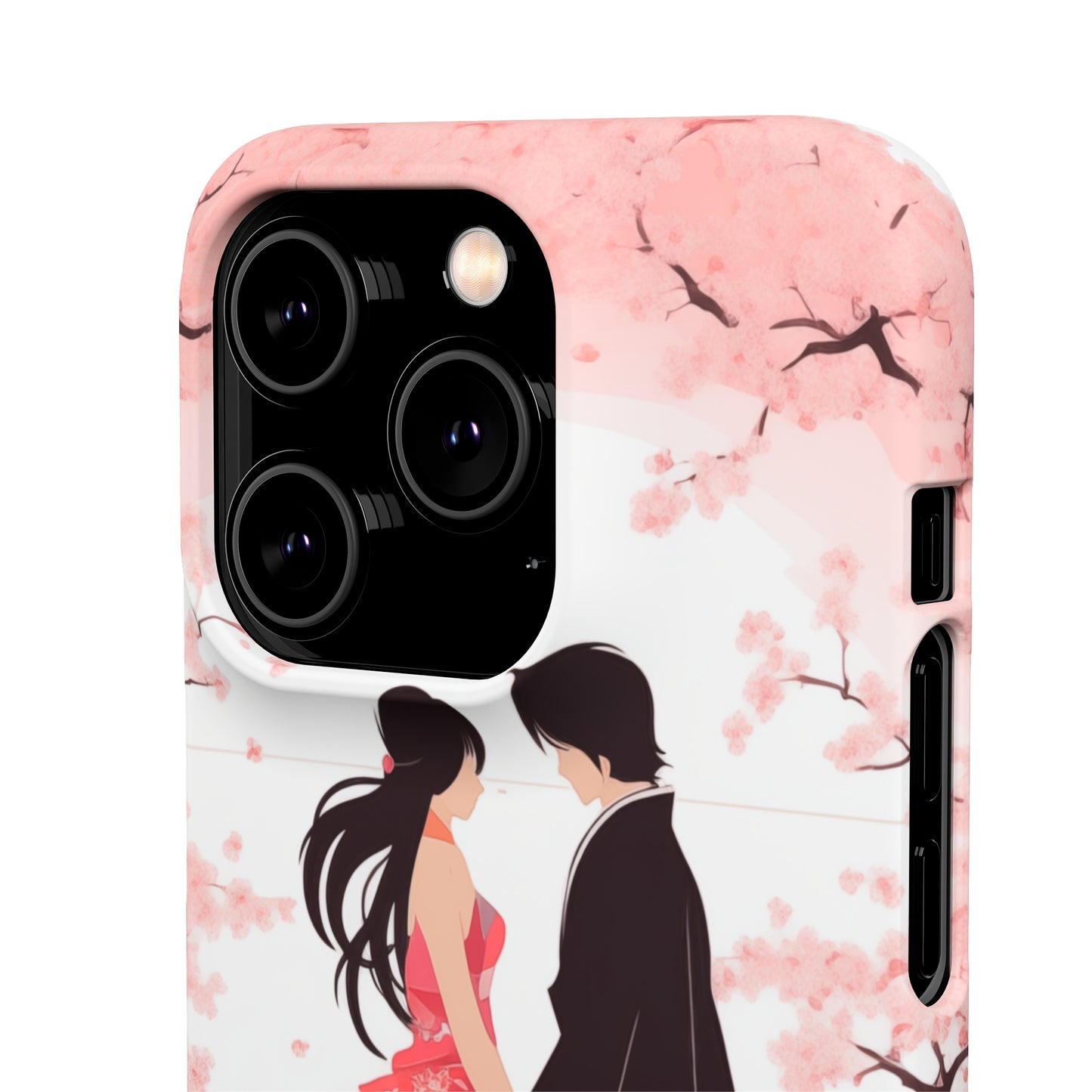 Japanese Blossom Love Premium Phone Case - Valentine's Cherry Tree Design