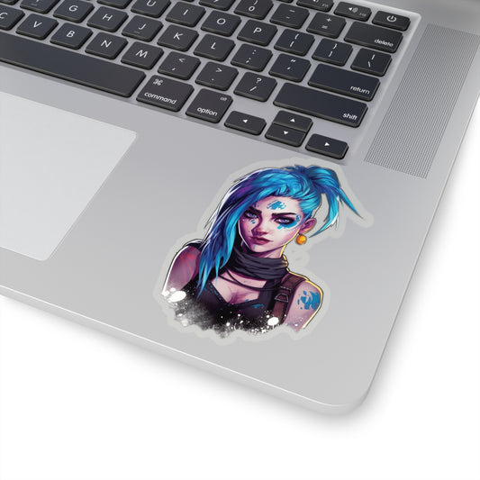 Jinx from Arcane Sticker - Add Some Colorful and Explosive Style to Your Tech - League of Legends