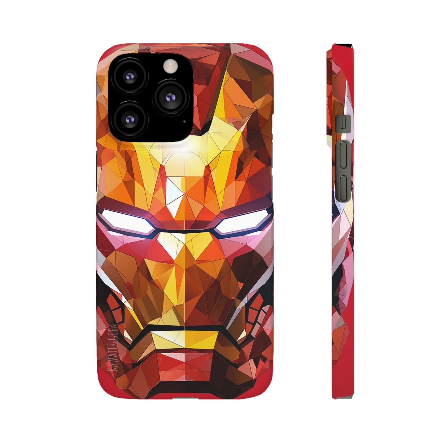 Phone Case - Iron Man helmet polygonal style