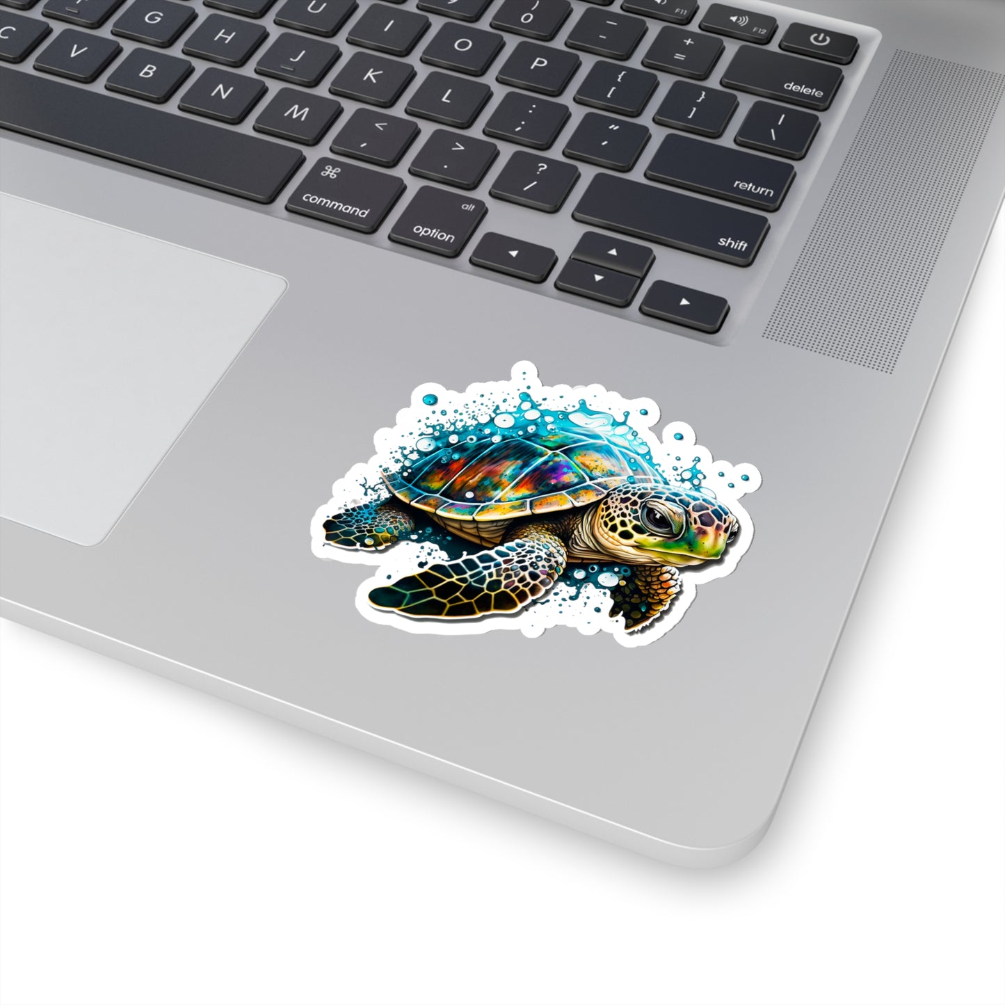 Colorful Sea Turtle Sticker - Add Some Pop-Art and Watercolor Style to Your Tech