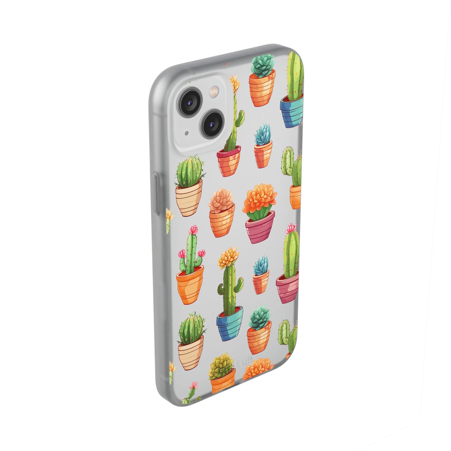 Charming Cactus Flexi and semi Transparent Phone Case