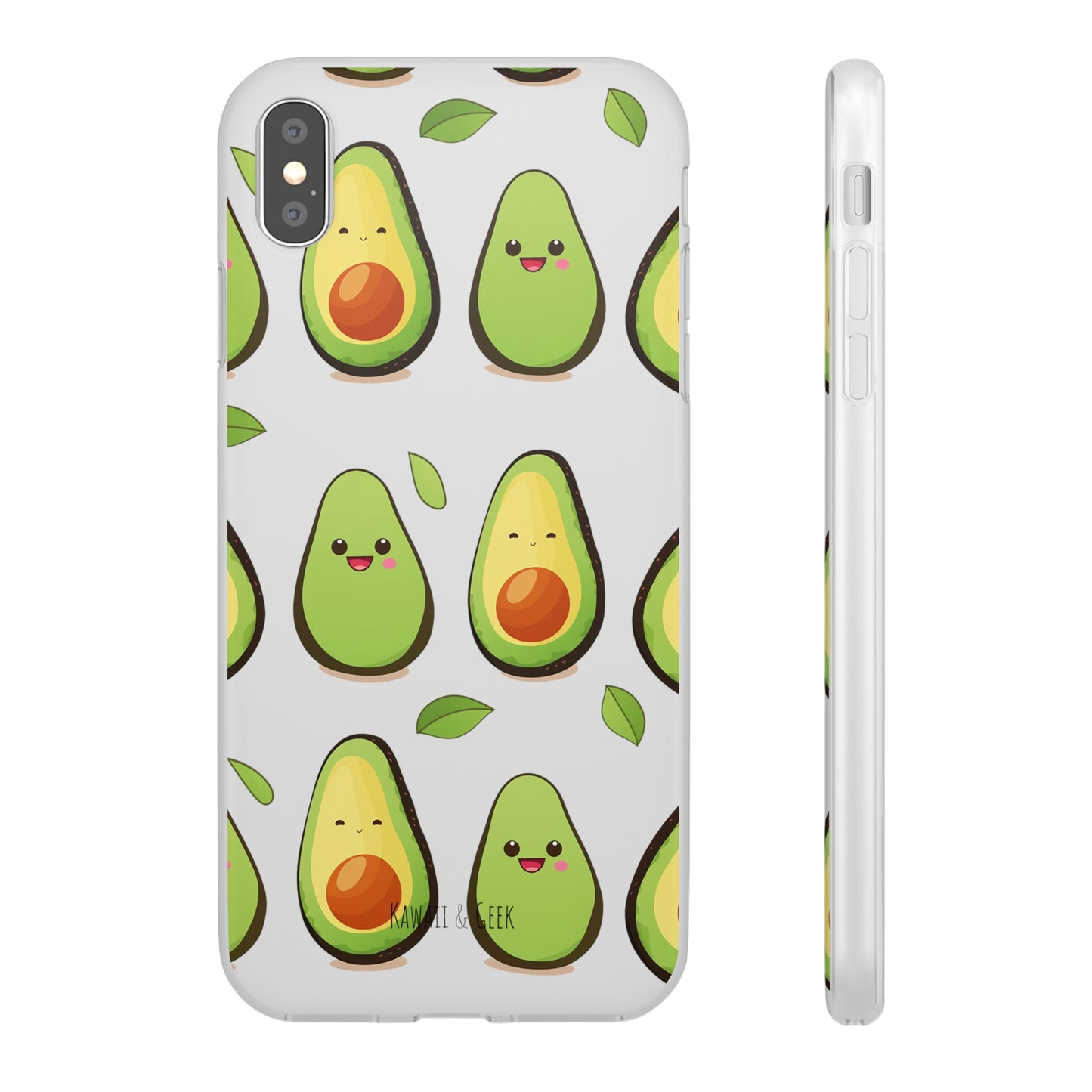 Cute Avocado Transparent Flexi Case: Perfect Blend of Style & Function