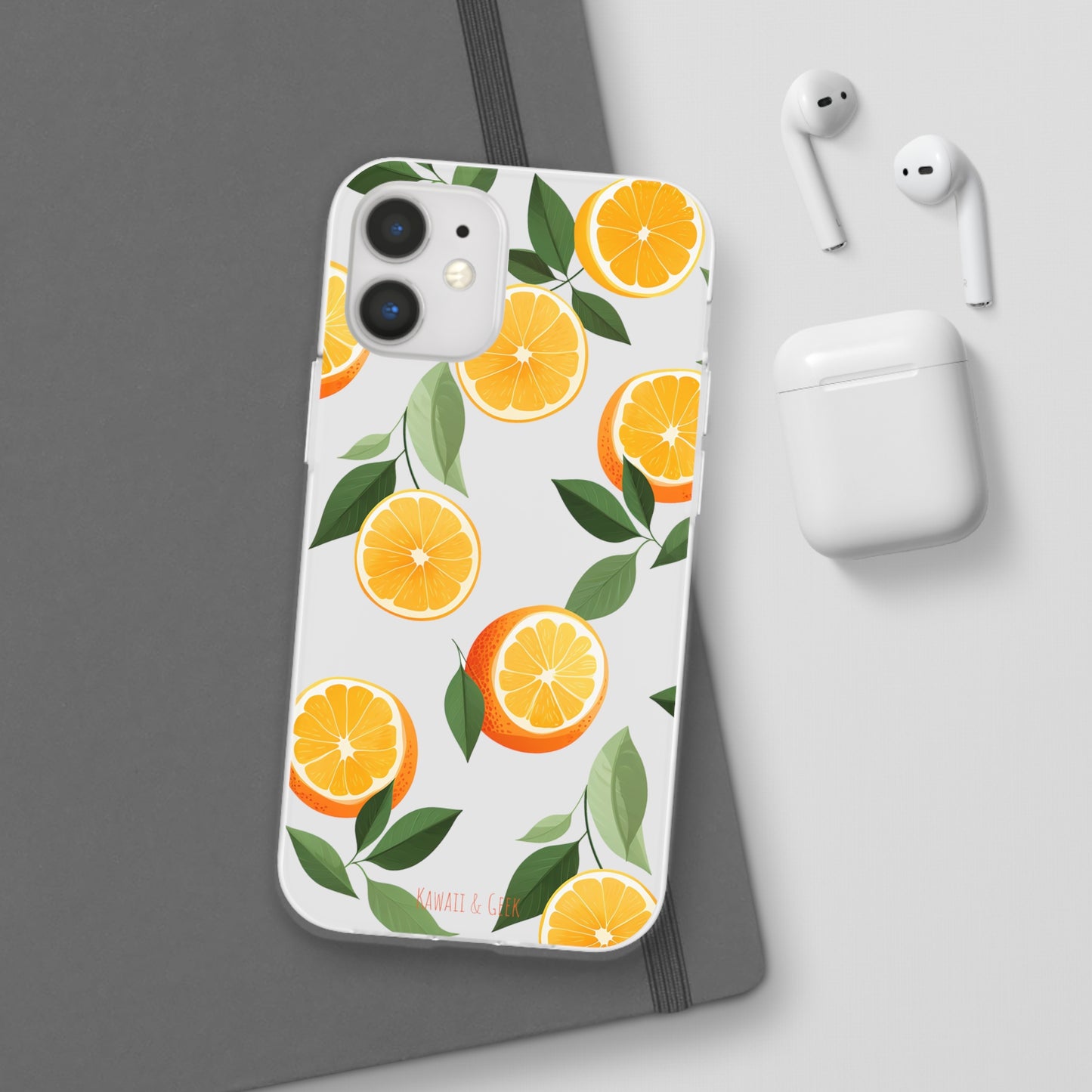 Zesty Orange Slices Transparent Flexi Phone Case