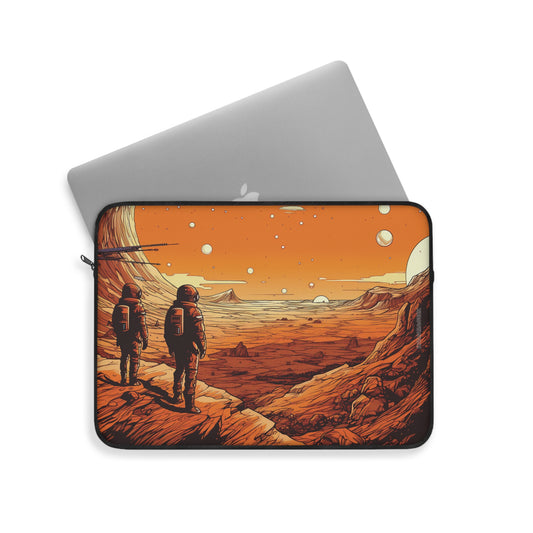 Martian Explorers Laptop Sleeve - Protect Your Device with a Touch of Otherworldly Adventure