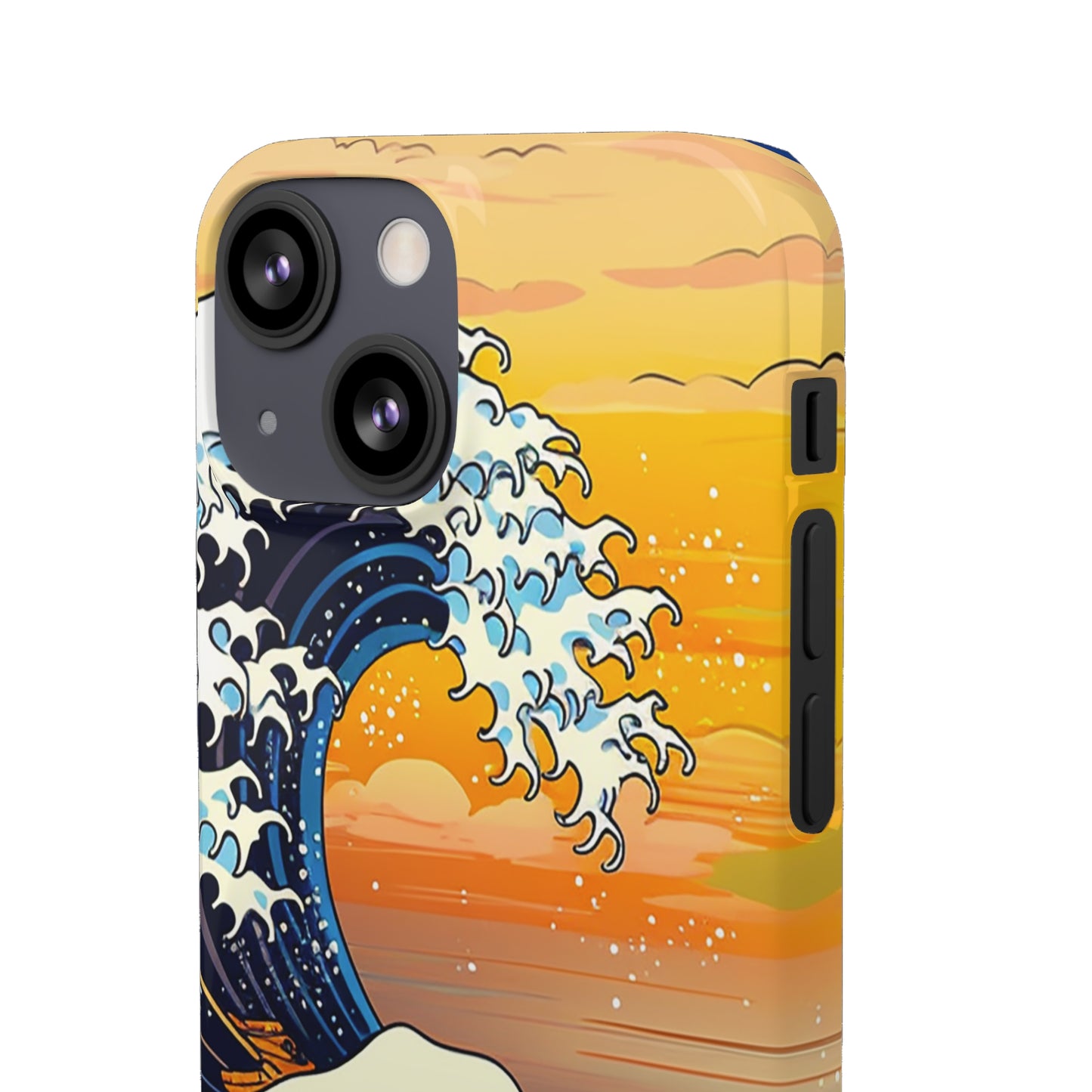 Sunset Big Wave Phone Case - Embrace the Majestic Hokusai Style in Your Hands