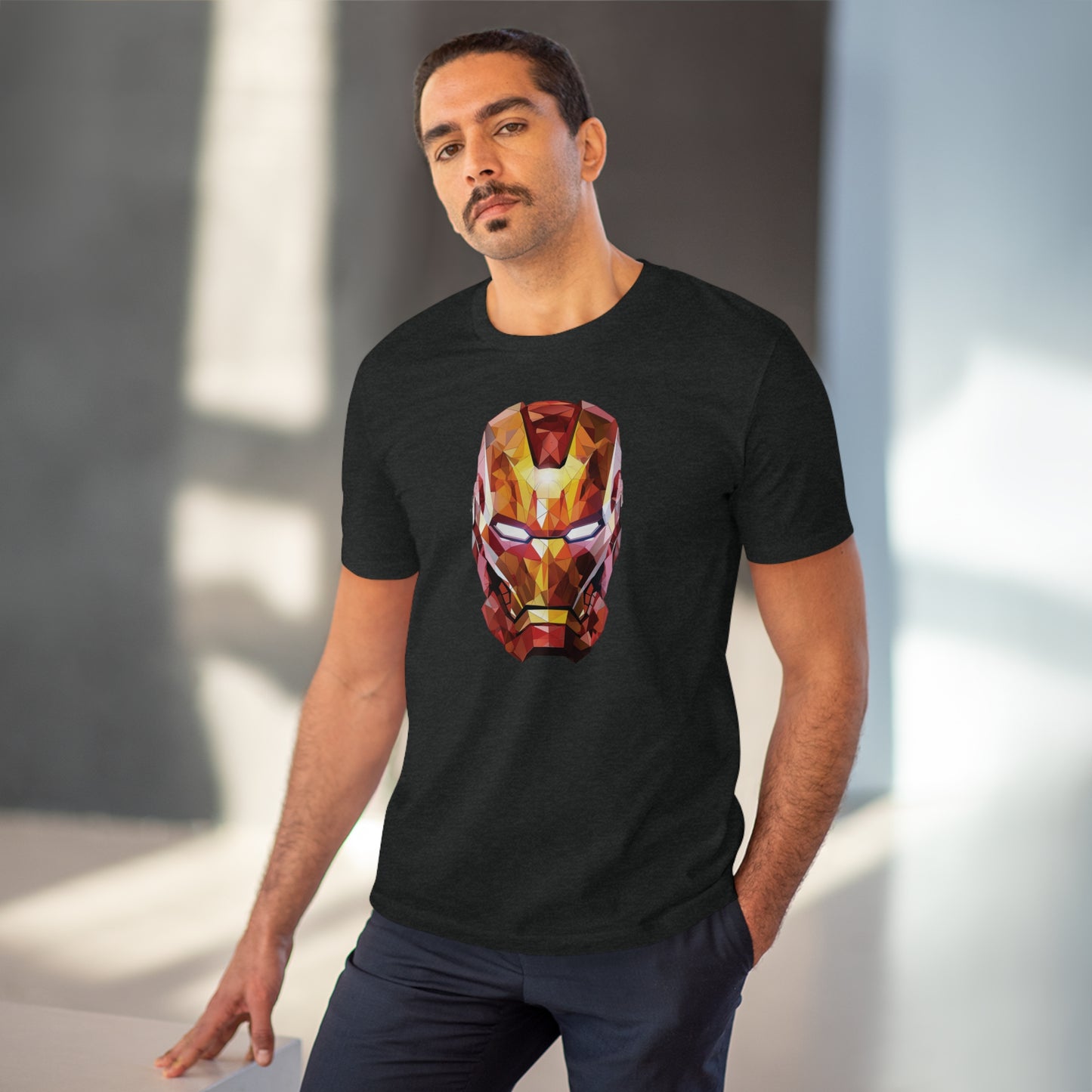 Iron Man Polygonal T-Shirt - Unleash Superhero Style