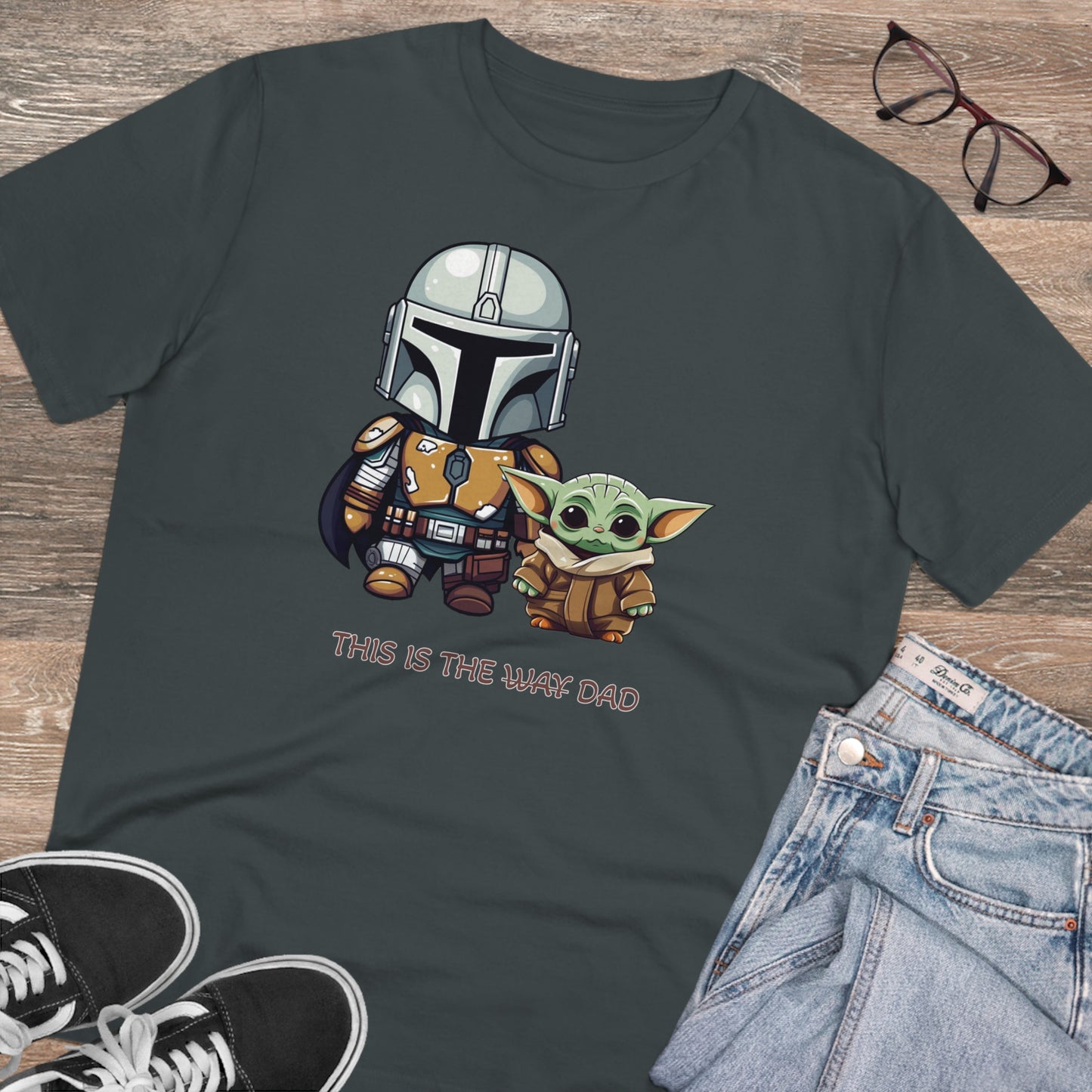 Mandalorian and Baby Yoda T-Shirt - This is the Dad - Celebrate Father's Day in Style and Sustainability - Star Wars