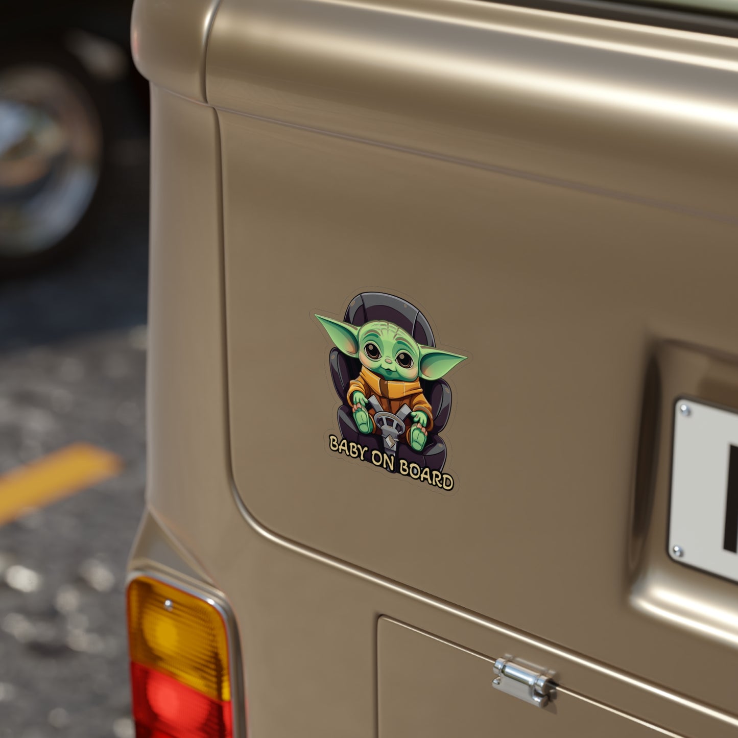 Baby on Board Car Sticker with Baby Yoda - Unleash the Force of Cuteness