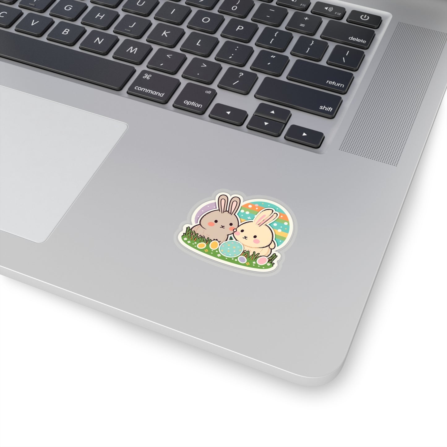 Kawaii Easter Rabbit Sticker - Add Some Cute and Festive Style to Your Tech