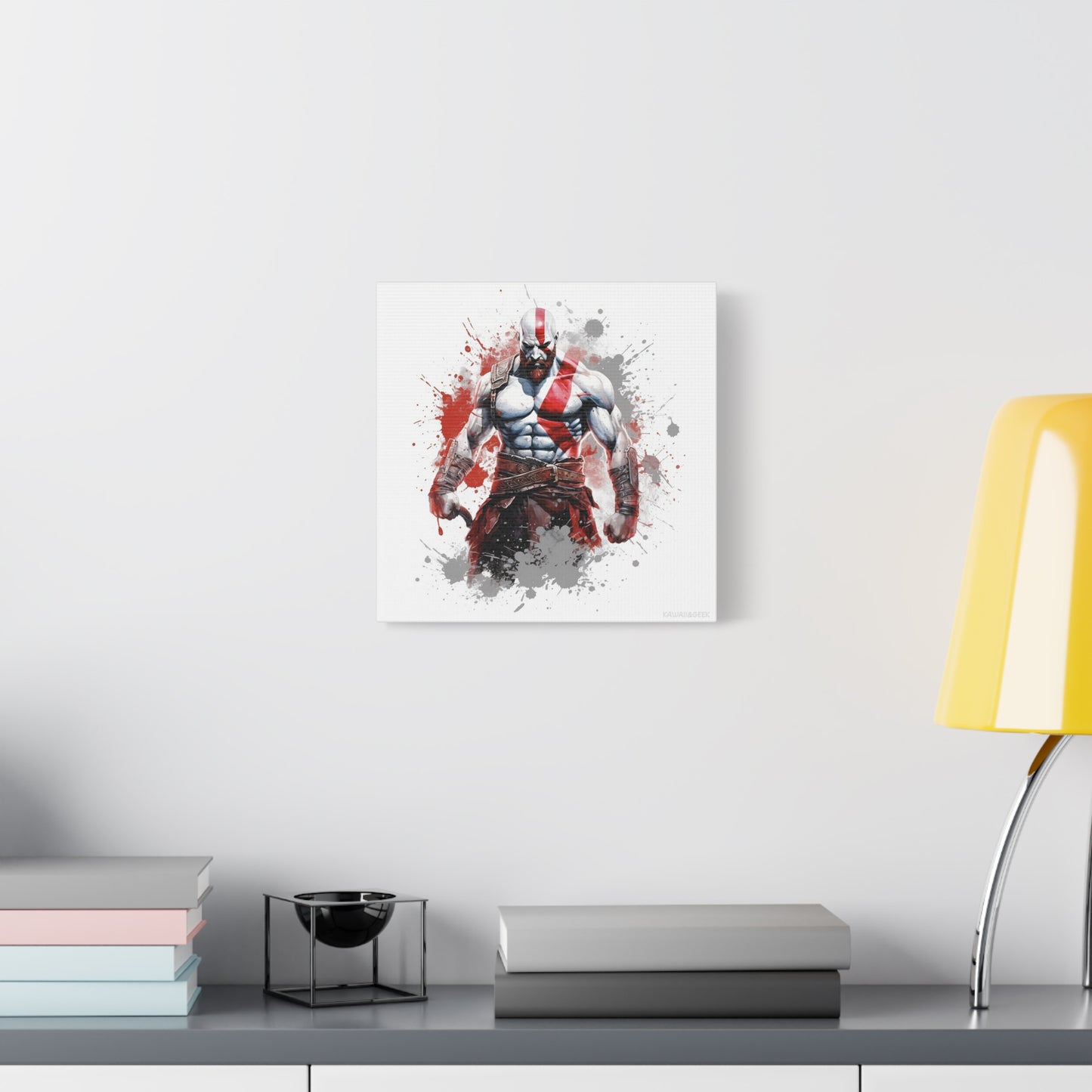 Kratos Canvas - Showcase the Fierce Warrior in Artistic Splendor - God of War