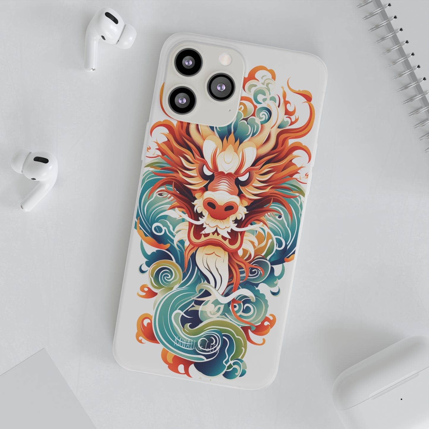 Chinese Ink Dragon Flexi Transparent Phone Case