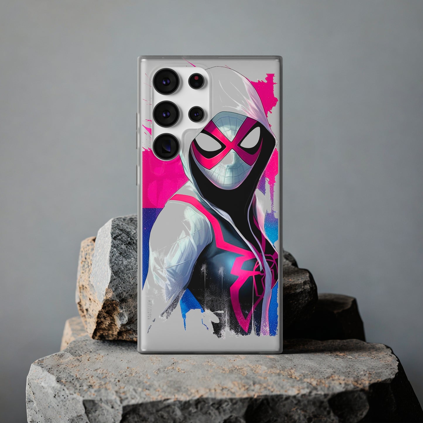 Spider Gwen in Flexi Phone Case - Add Some Colorful and Heroic Style to Your Phone