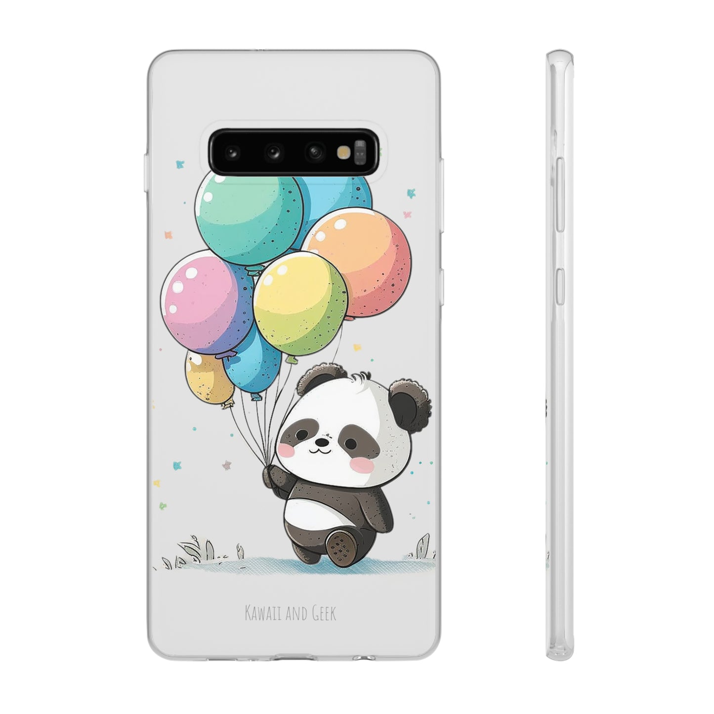 Cute Panda with Balloons flexi Smartphone Case - Add Some Adorable and Protective Style to Your Device