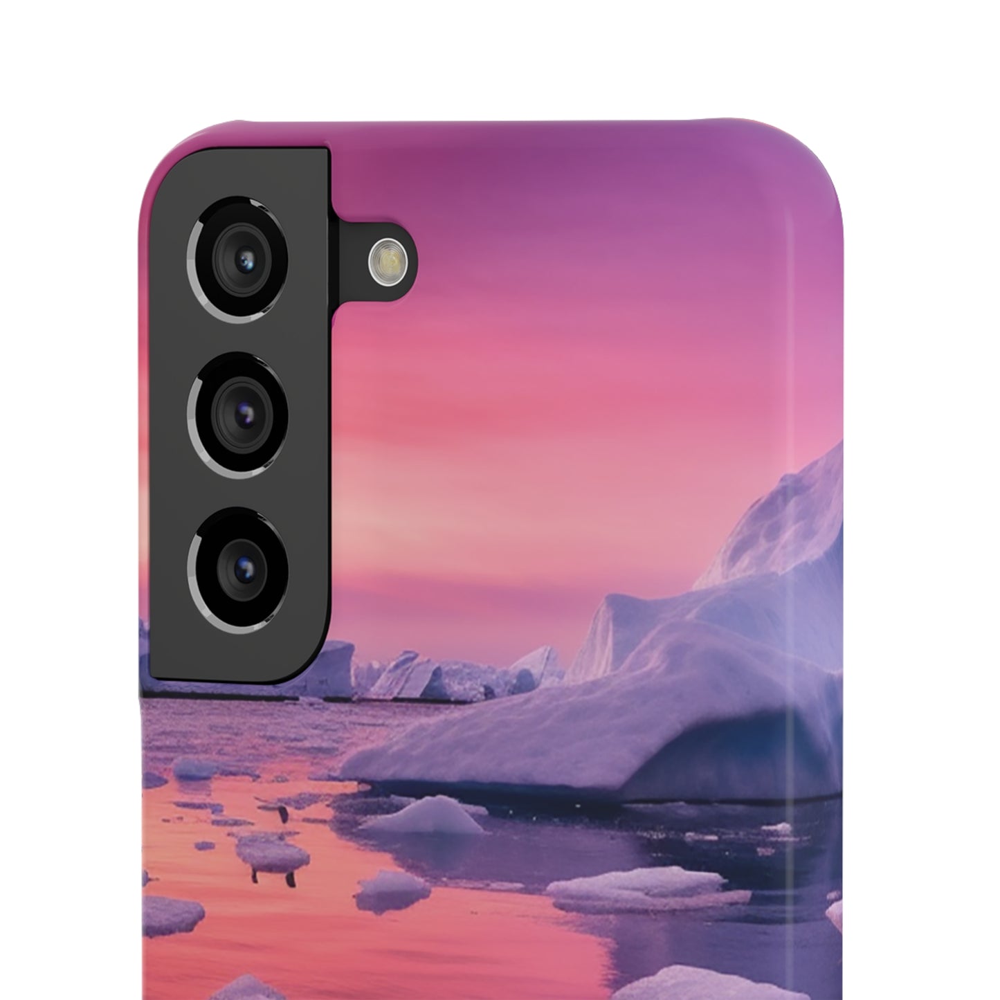 Pinky Arctic Landscape at Sunset Phone Case - Capture the Serenity of Nature on Your Device