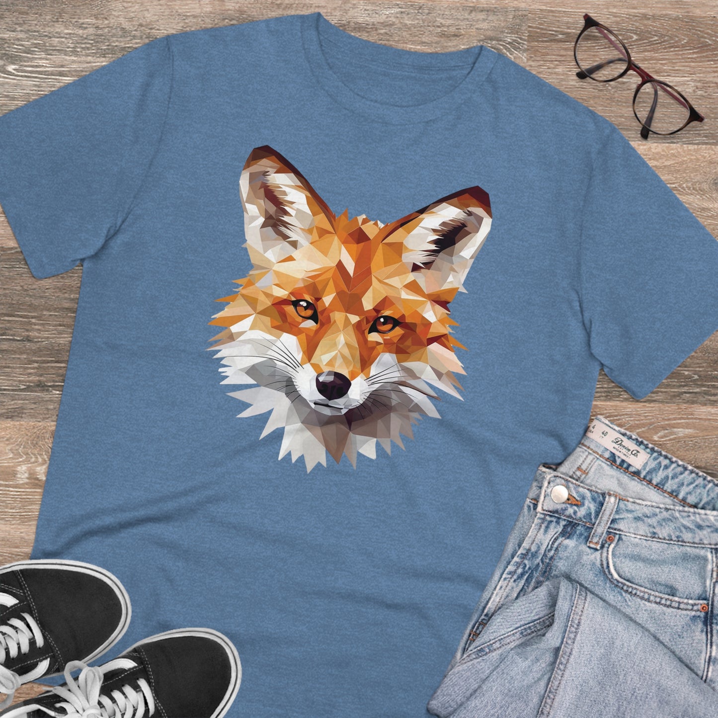 Fox Polygonal T-Shirt - Embrace Sly Charm