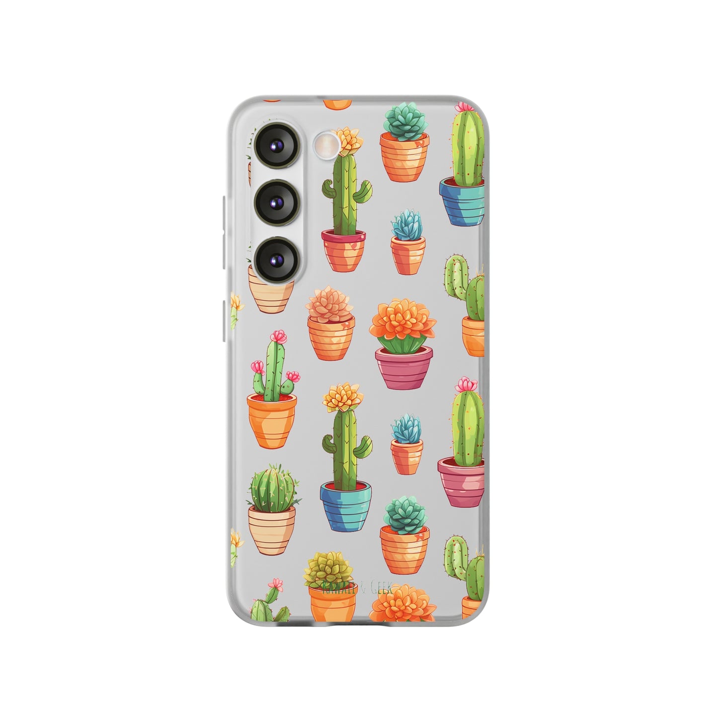 Charming Cactus Flexi and semi Transparent Phone Case