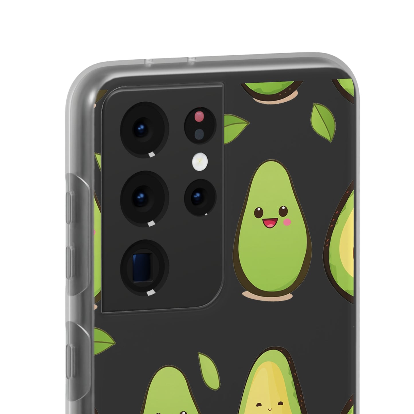 Cute Avocado Transparent Flexi Case: Perfect Blend of Style & Function