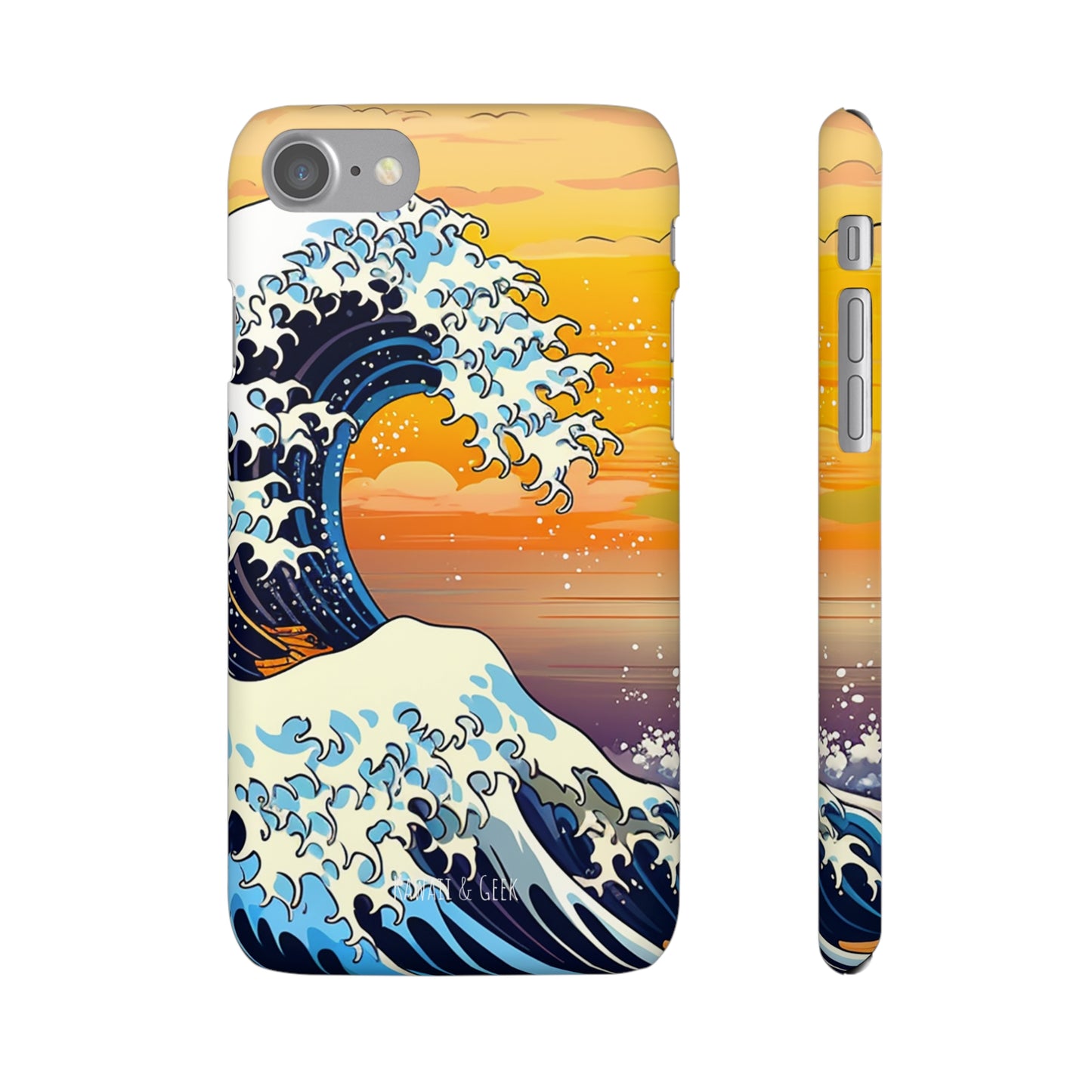 Sunset Big Wave Phone Case - Embrace the Majestic Hokusai Style in Your Hands