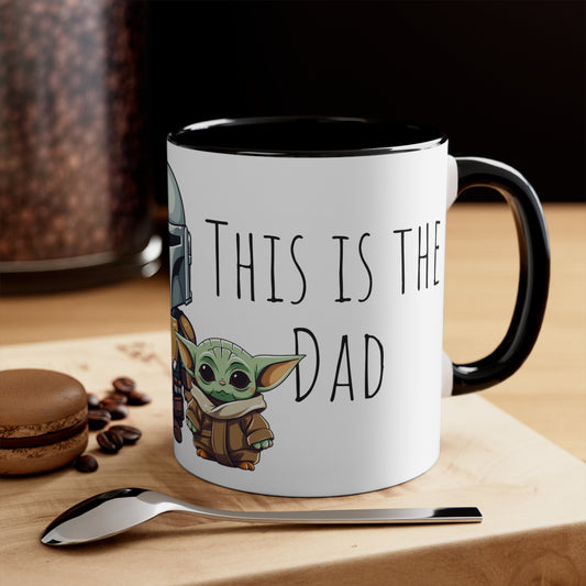 Cute Mandalorian and Baby Yoda Grogu Mug: The Perfect Dad Duo - Father's Day Special