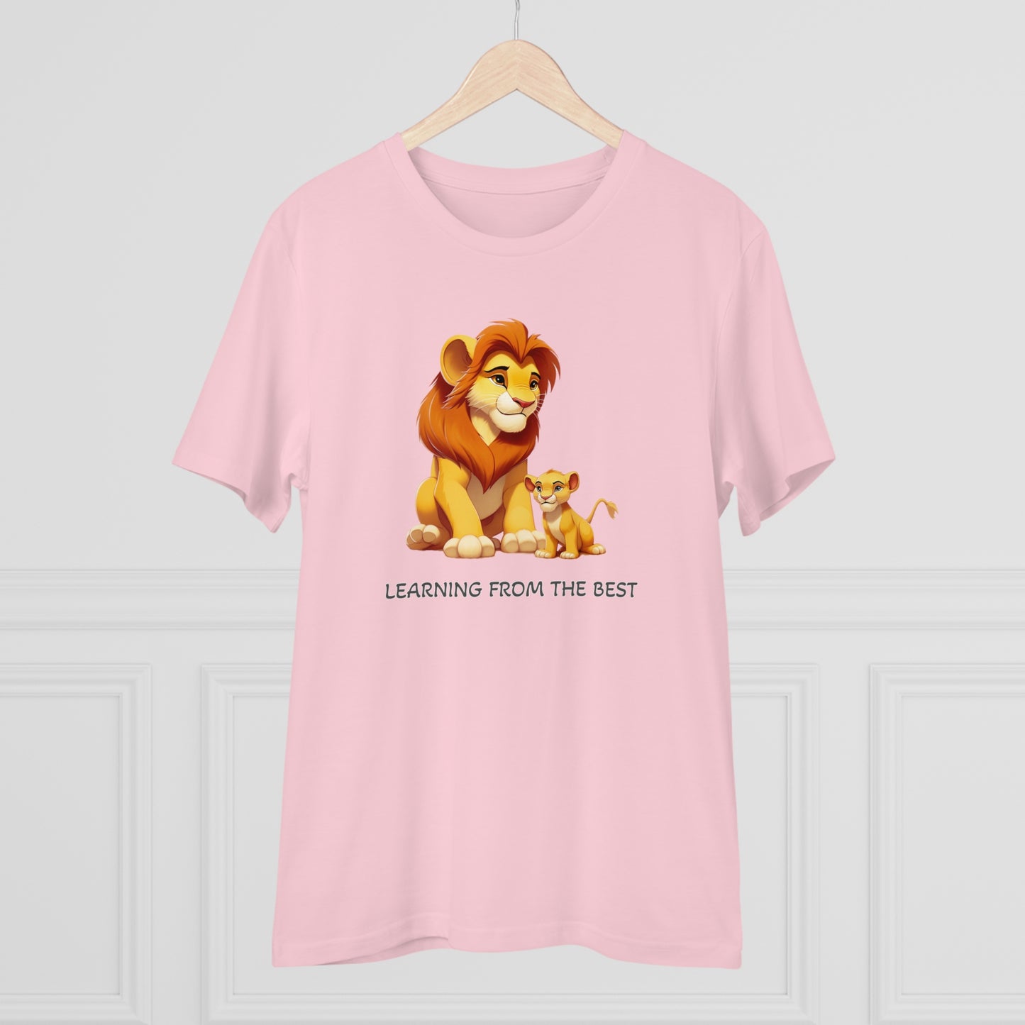 Learning from the Best - Father's Day T-Shirt - Celebrate the Bond with Mufasa and Simba in Eco-Friendly Style