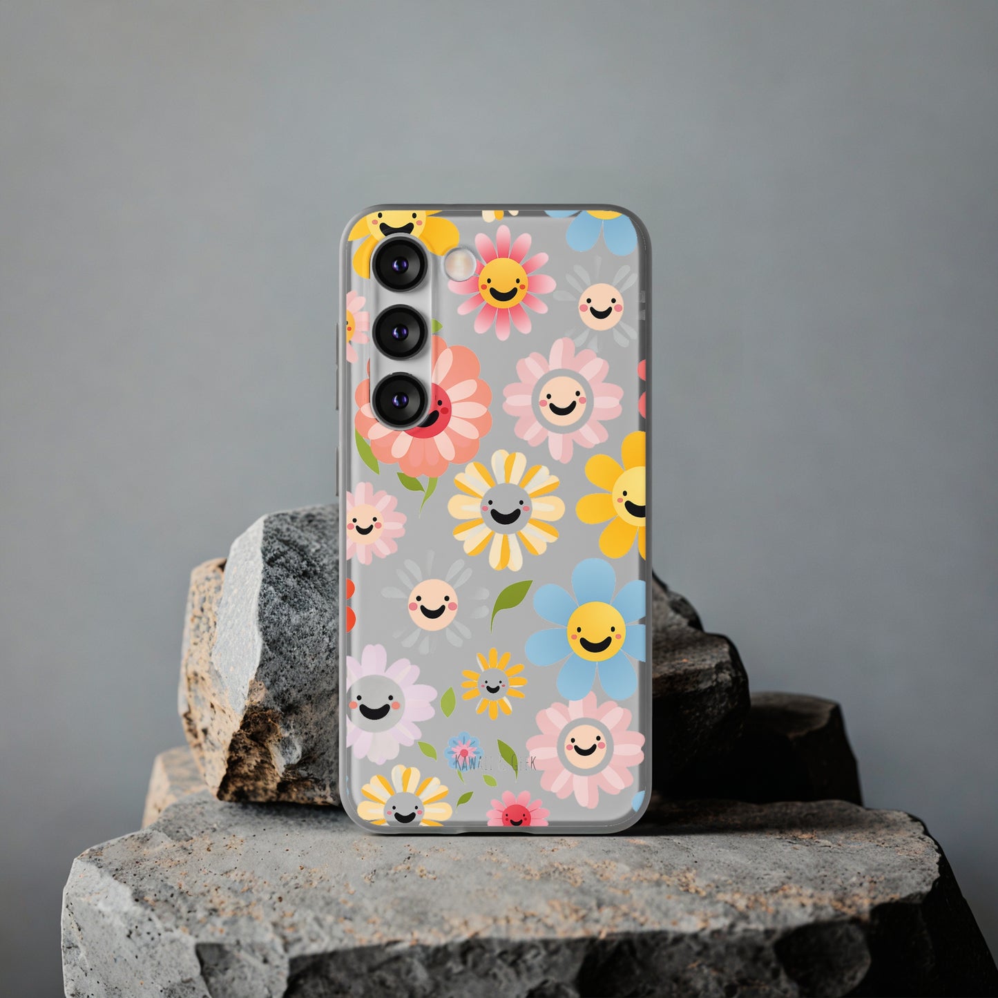 Kawaii Flowers Flexi Transparent Phone Case