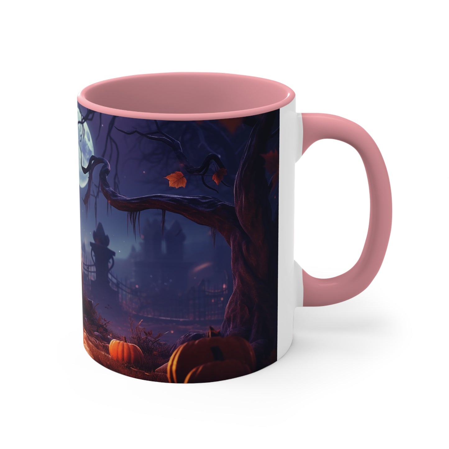 Evil Jack-o-lantern 11 oz Bicolor Mug: Halloween Cemetery Special