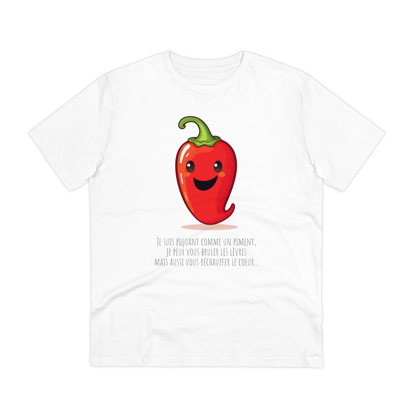 Cute and Smiling Red Hot Pepper Eco-Friendly T-Shirt - FRENCH