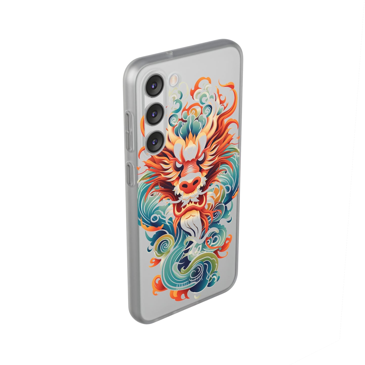 Chinese Ink Dragon Flexi Transparent Phone Case