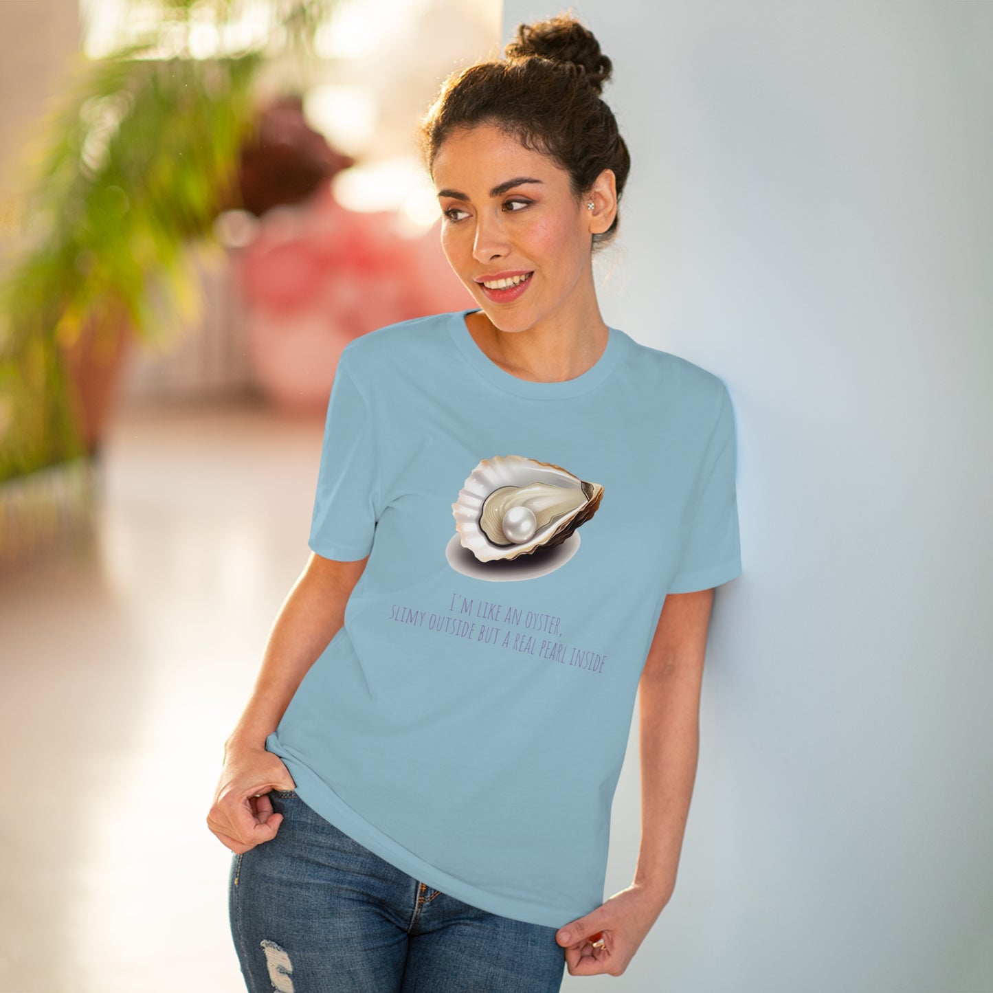 Eco-Friendly Pearl Oyster T-shirt: Celebrate Inner Beauty