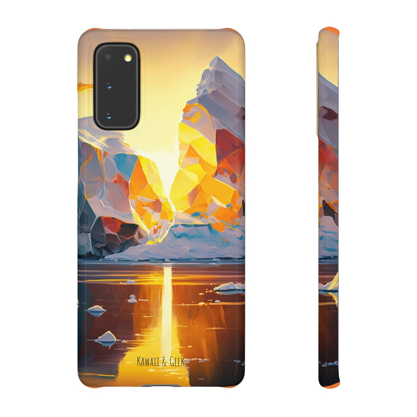 Arctic Landscape and Iceberg at Sunset Phone Case - Capture the Serenity of Nature on Your Device