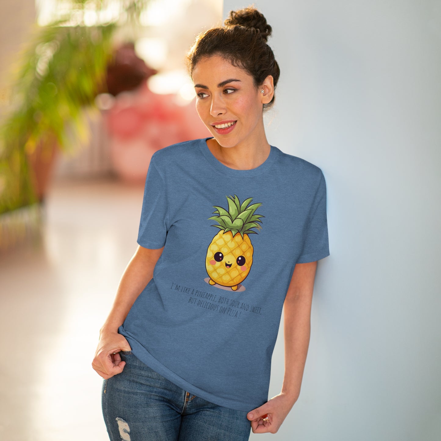 Eco-Friendly Pineapple T-Shirt with a Sweet & Sassy Slogan