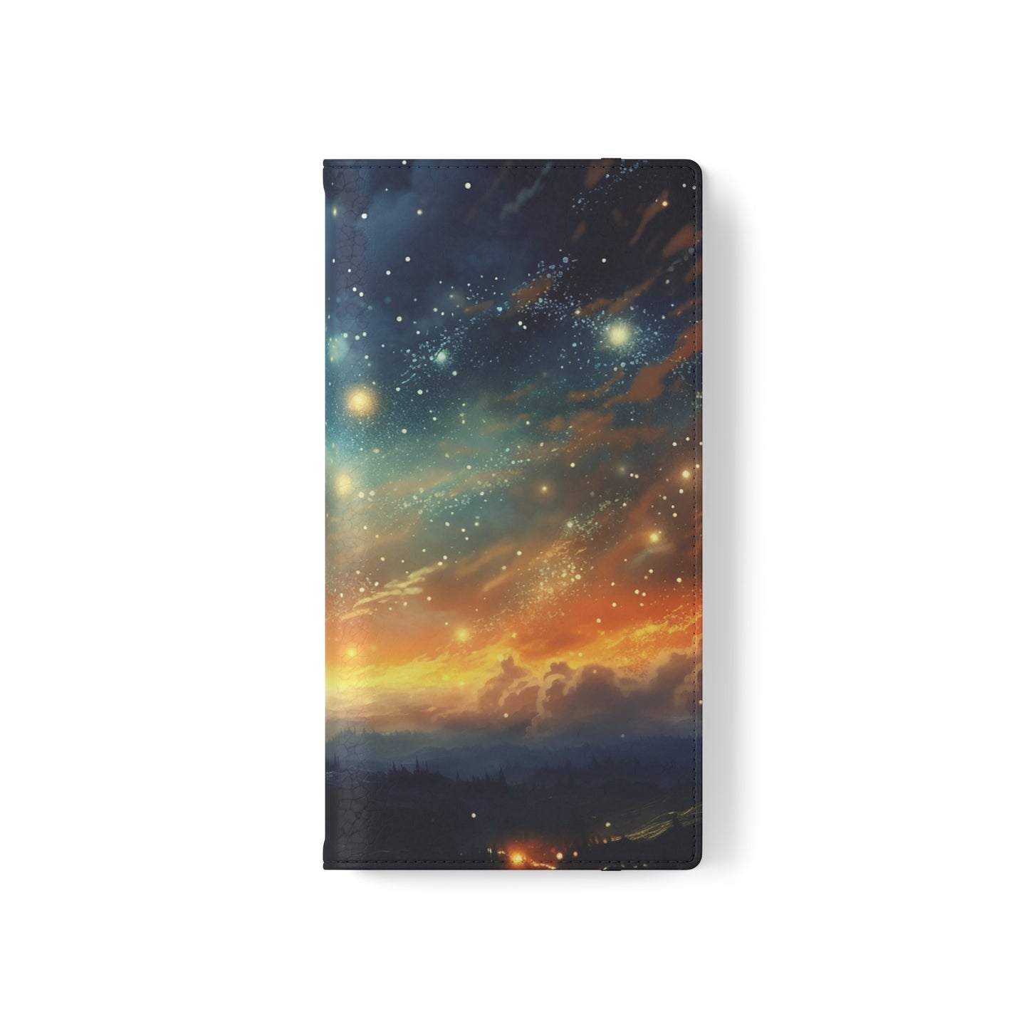 Wonderful Starry Night Flip Phone Case - Embrace the Beauty of the Night Sky