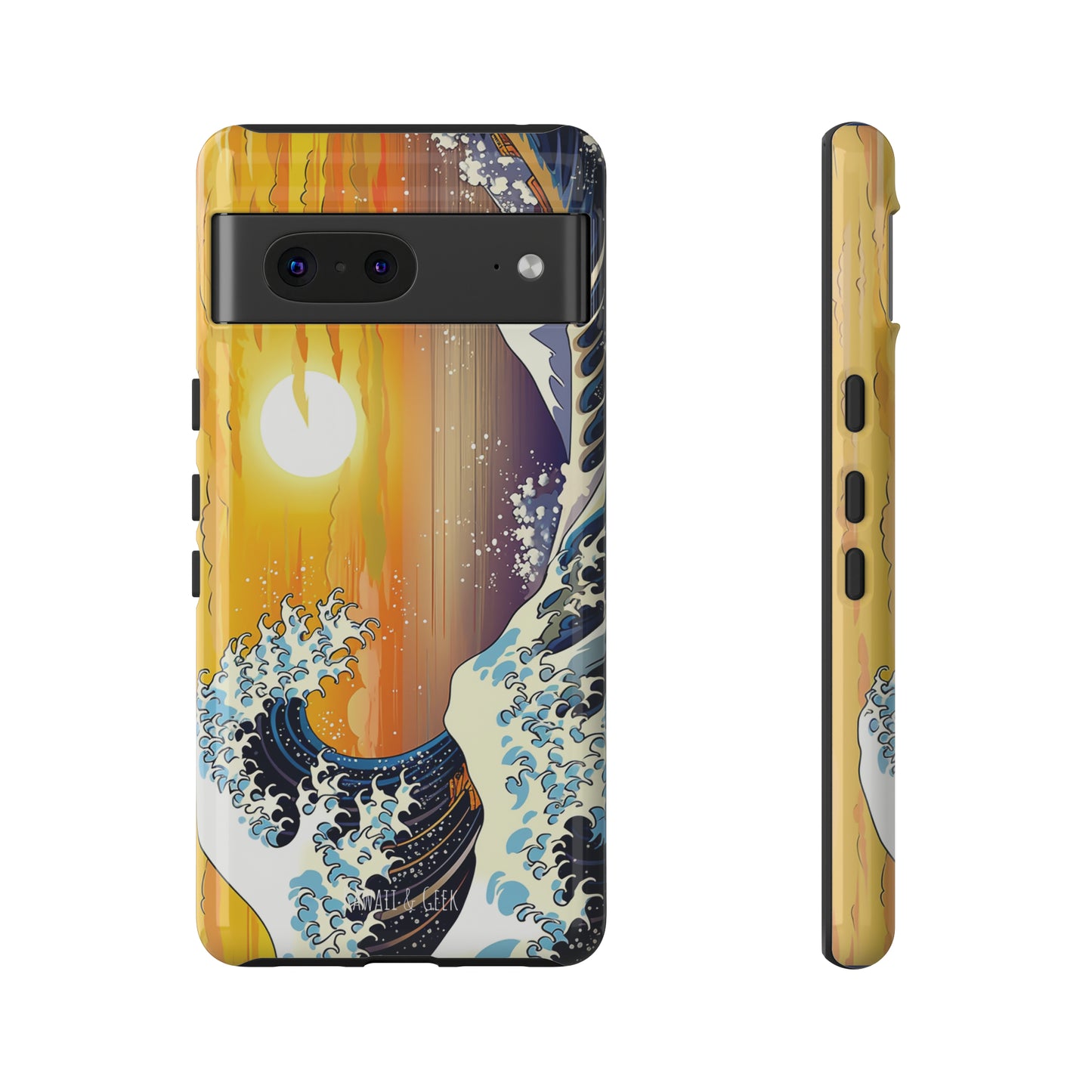 Sunset Big Wave tough Phone Case - Embrace the Majestic Hokusai Style in Your Hands