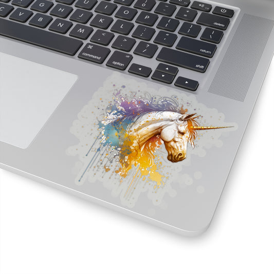 Watercolor Unicorn Sticker - Add Some Majestic and Poetic Style to Your Tech