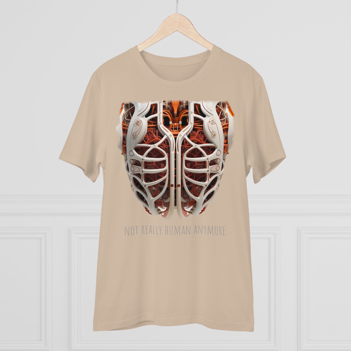 Eco-T-shirt: Cybernetic Chest "Not Really Human"