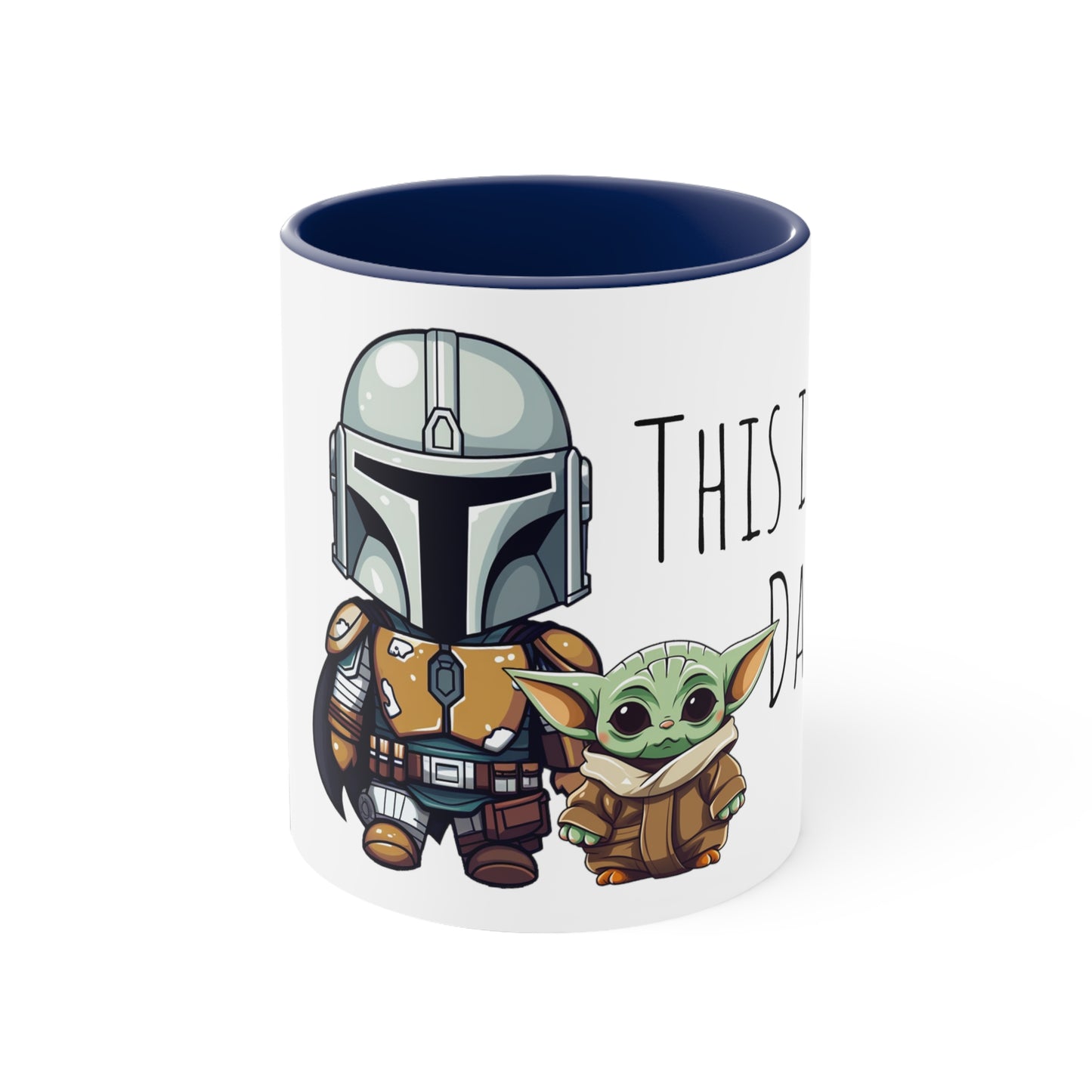 Cute Mandalorian and Baby Yoda Grogu Mug: The Perfect Dad Duo - Father's Day Special