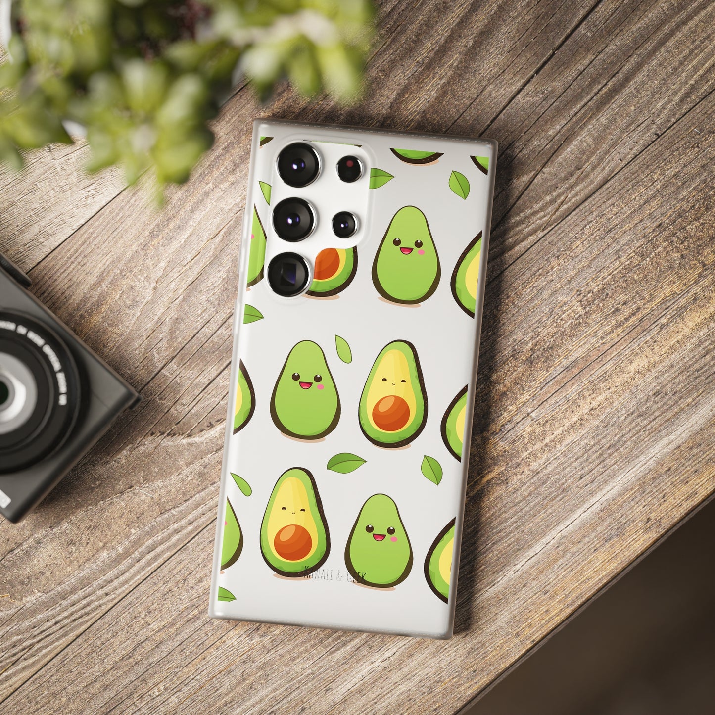 Cute Avocado Transparent Flexi Case: Perfect Blend of Style & Function