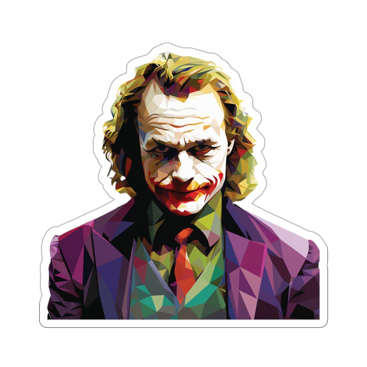 The Joker Heath Ledger Sticker - A Faceted Tribute to a Legendary Performance