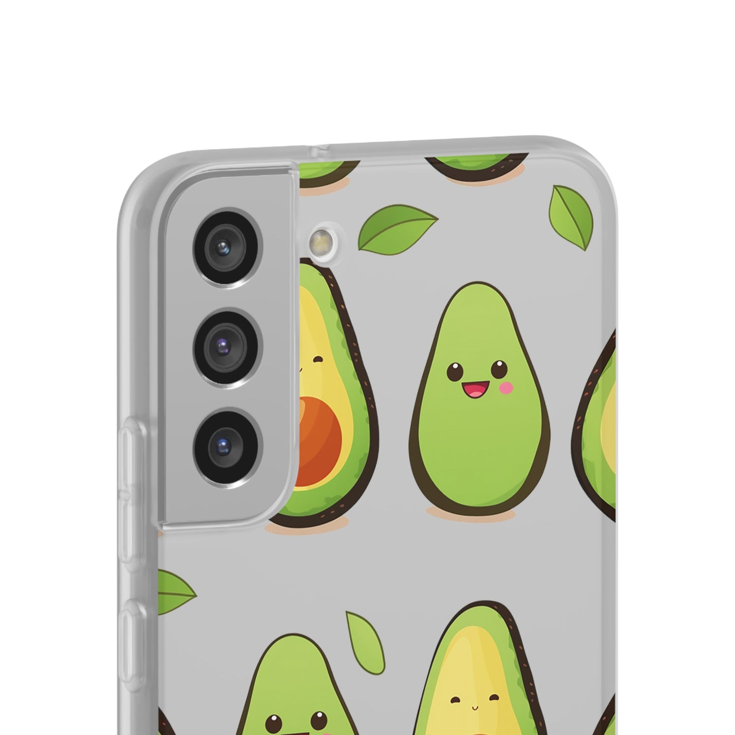 Cute Avocado Transparent Flexi Case: Perfect Blend of Style & Function