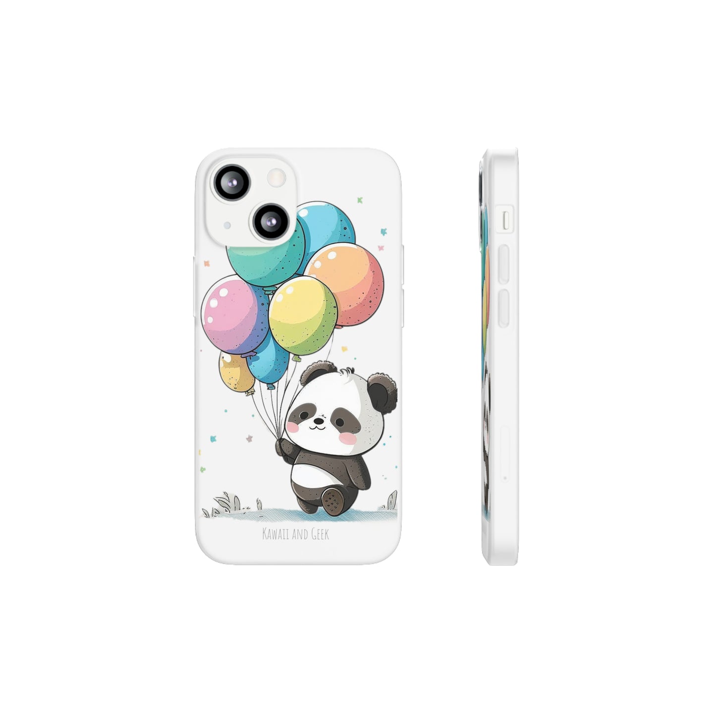 Cute Panda with Balloons flexi Smartphone Case - Add Some Adorable and Protective Style to Your Device