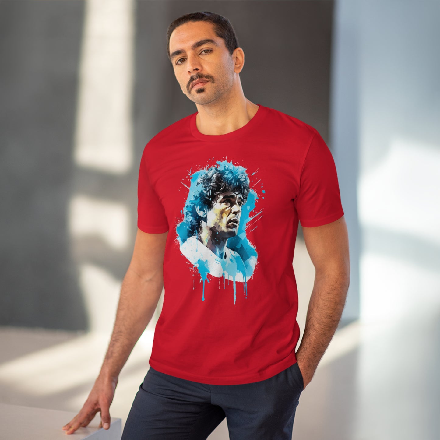 Diego Maradona Eco-Friendly T-shirt : Ethereal Watercolor