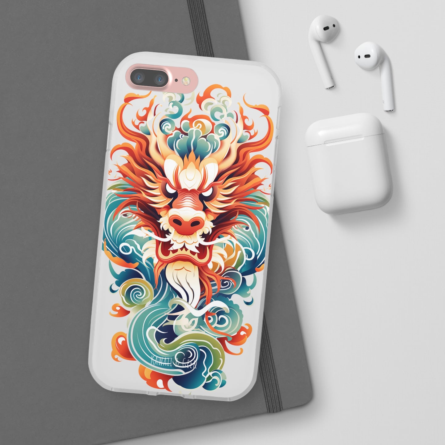 Chinese Ink Dragon Flexi Transparent Phone Case