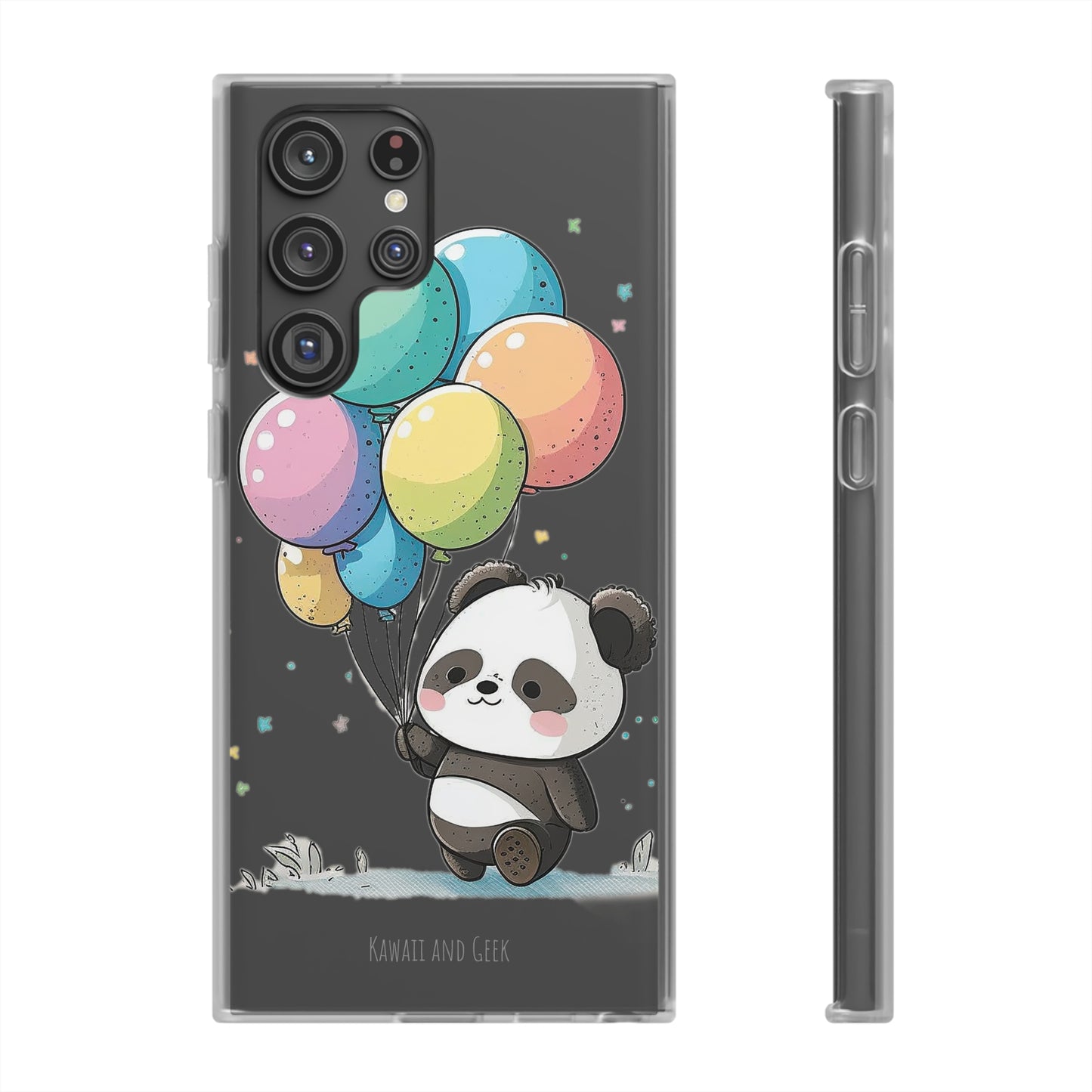 Cute Panda with Balloons flexi Smartphone Case - Add Some Adorable and Protective Style to Your Device