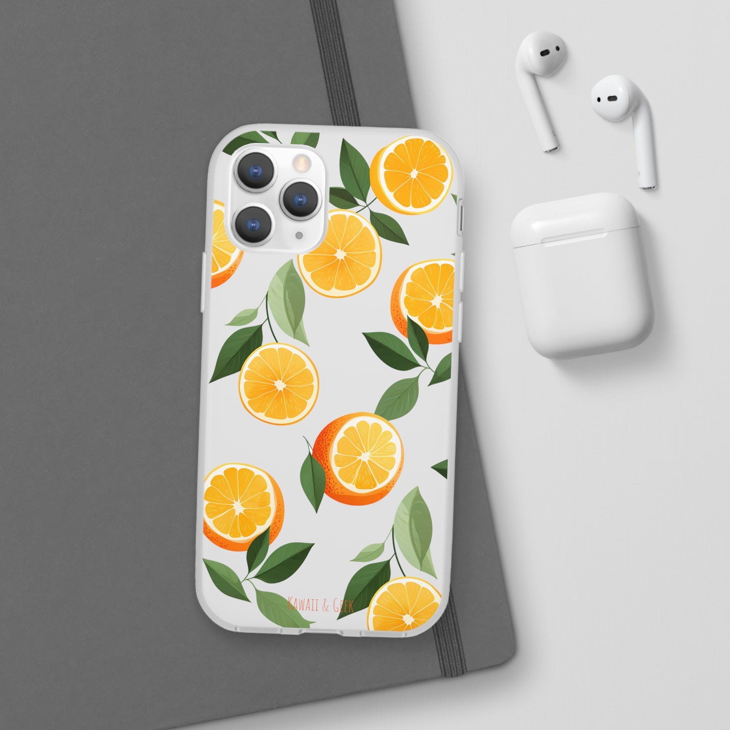 Zesty Orange Slices Transparent Flexi Phone Case