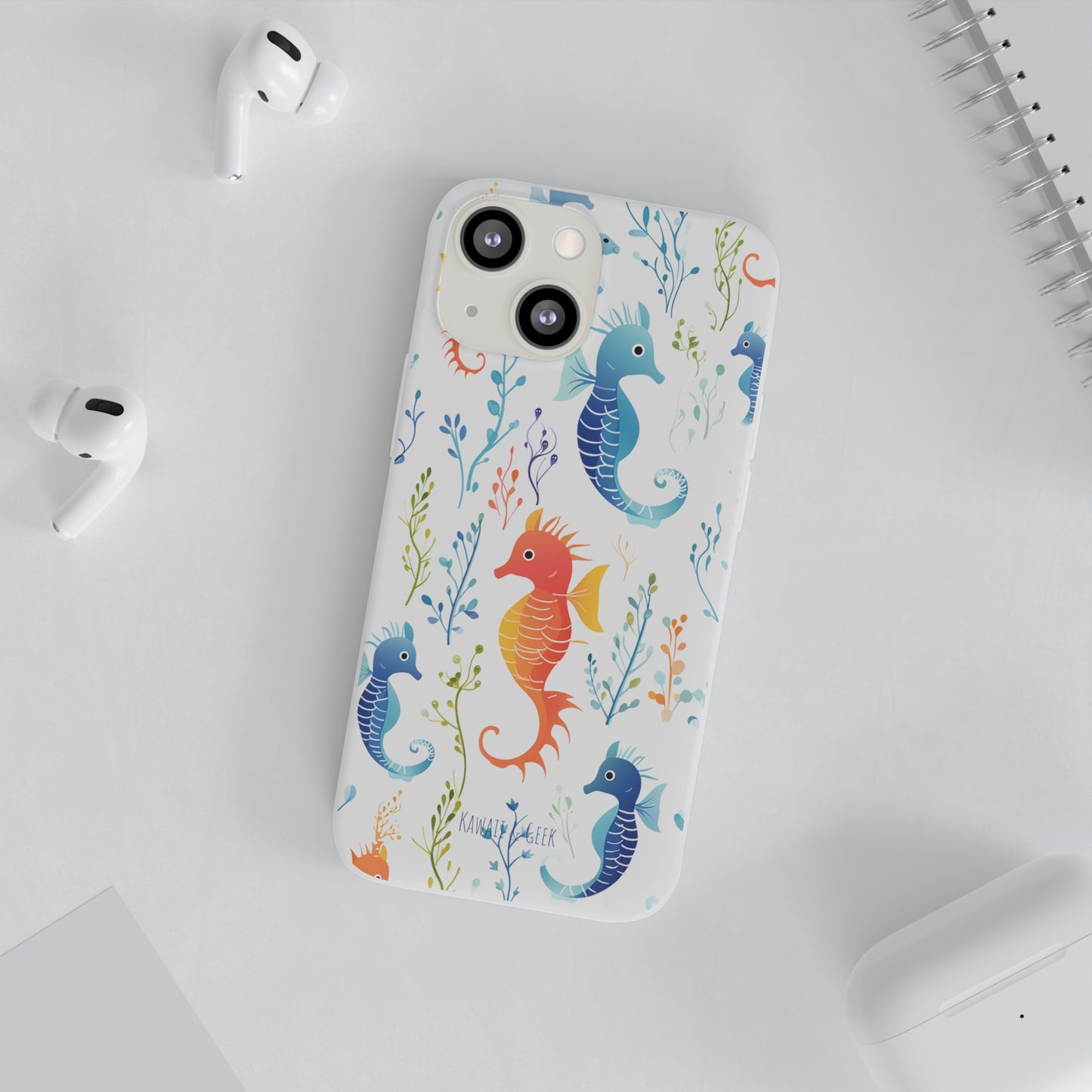 Underwater Seahorse Flexi Transparent phone Case : Dive into Cuteness!